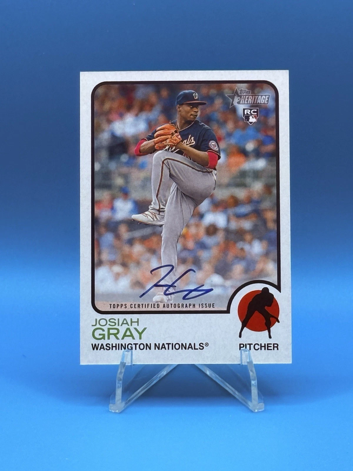 2022 Topps Heritage Josiah Gray Real One Rookie Auto (RC) #ROA-JG