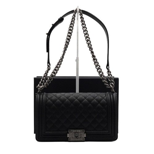 CHANEL Boy Medium Flap Black Shoulder Bag A67086 154031881