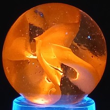 Vintage UV-Reactive Cat's Eye Marble .62 Inches Near-Mint Condition