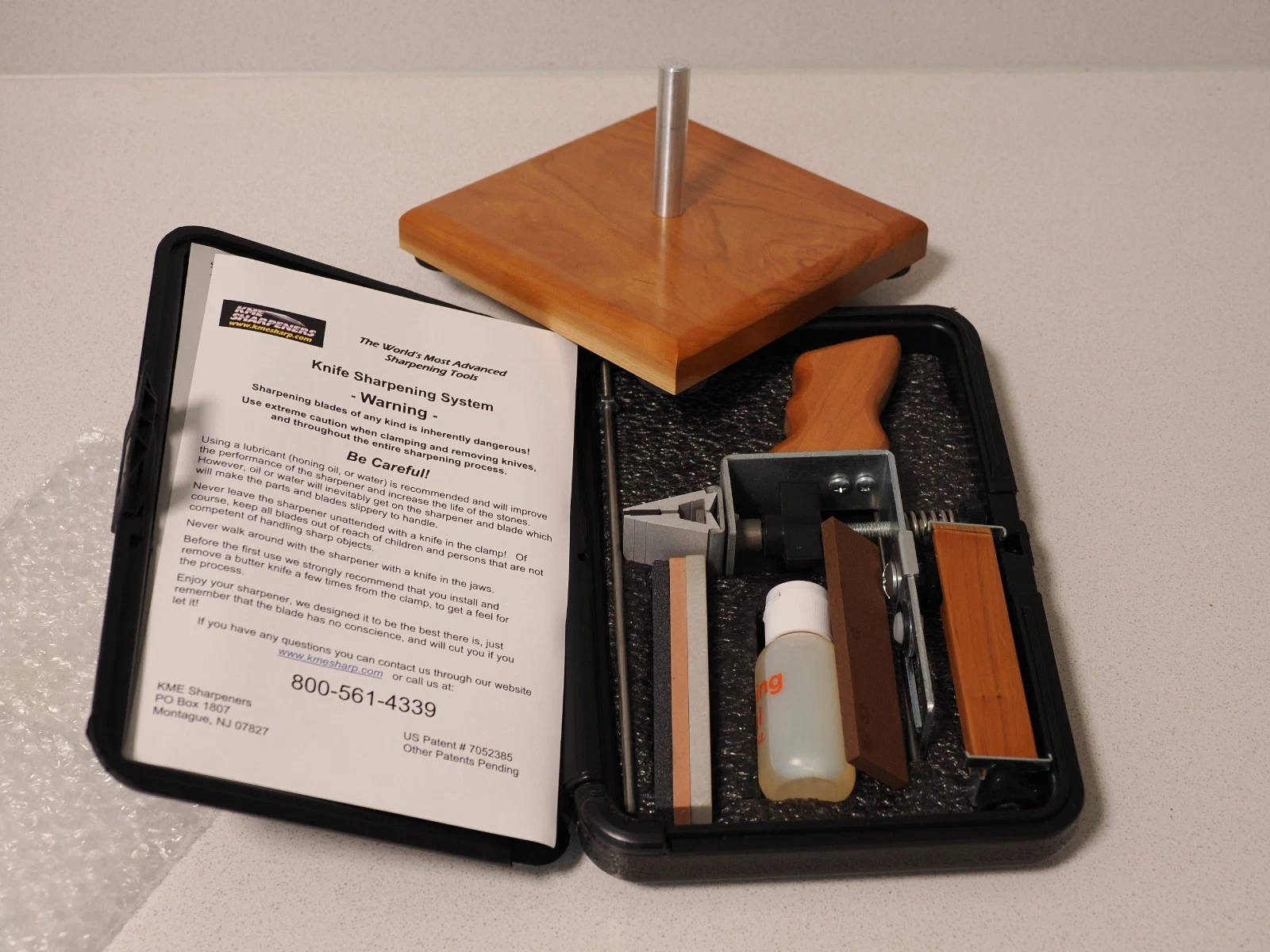 KME Precision Knife Sharpening System Dimond Stone Kit And Case
