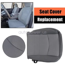 For 2013-2017 2018 Dodge Ram 1500 2500 3500 Driver Bottom Gray Cloth Seat Cover