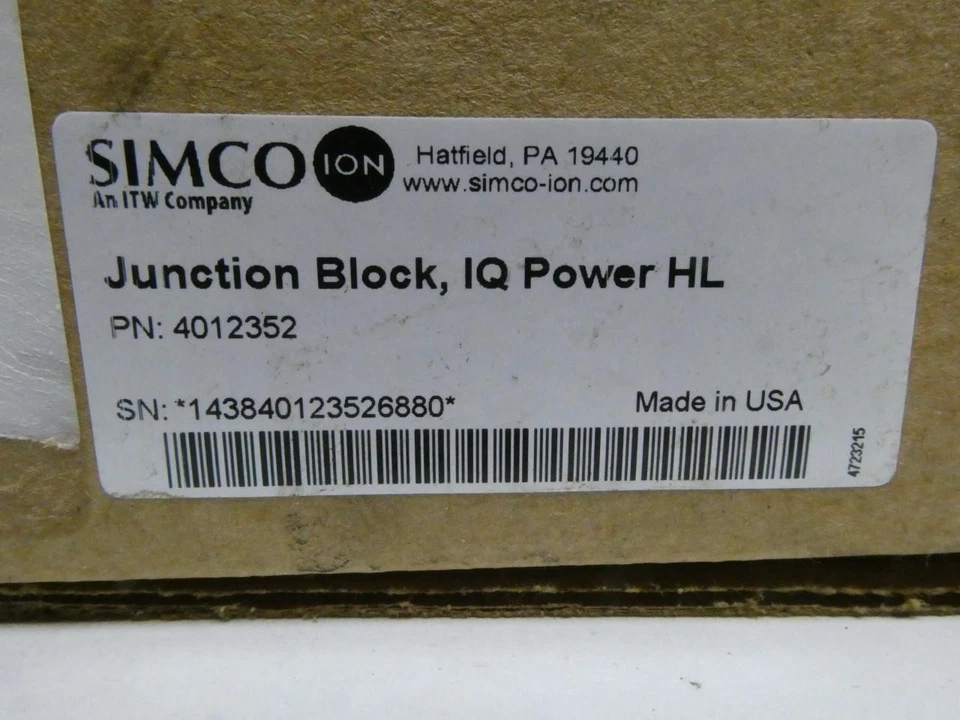 Simco 4012352 Iq Power Hl Junction Box - Image 3 of 4