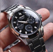 Seiko SARC007 Automatic Wristwatch Black Dial...