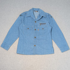 Vintage 80s Levi's For Men Button Shirt Size Medium Orange Tab Long Sleeve