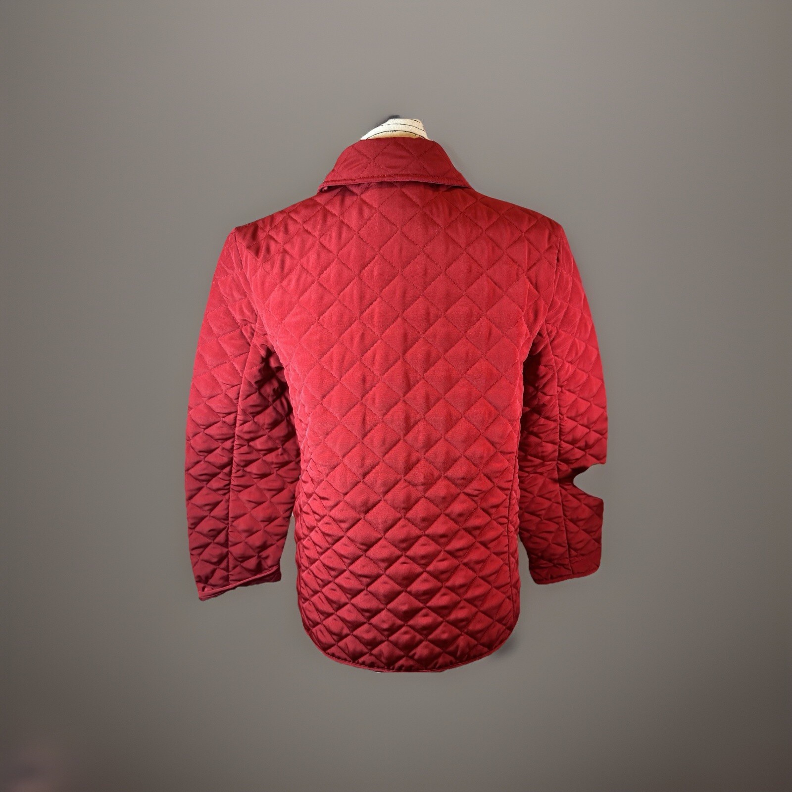 Pendleton Quilted Diamond Quilt Jacket Red Zip Fr… - image 6