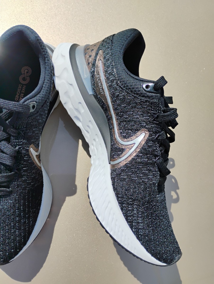run　No1 Nike React Infinity Run Flyknit 3 Black Metallic Copper | eBay