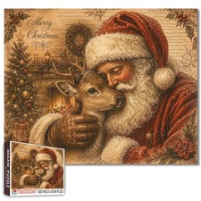 Tucocoo Santa Claus Jigsaw Puzzle, 19.7 x 27.6 Inch 1000 Pieces Christmas Decor