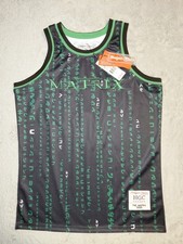 Headgear Classics Matrix Large Basketball Tank Jersey Black Neo #1 Movie 1999
