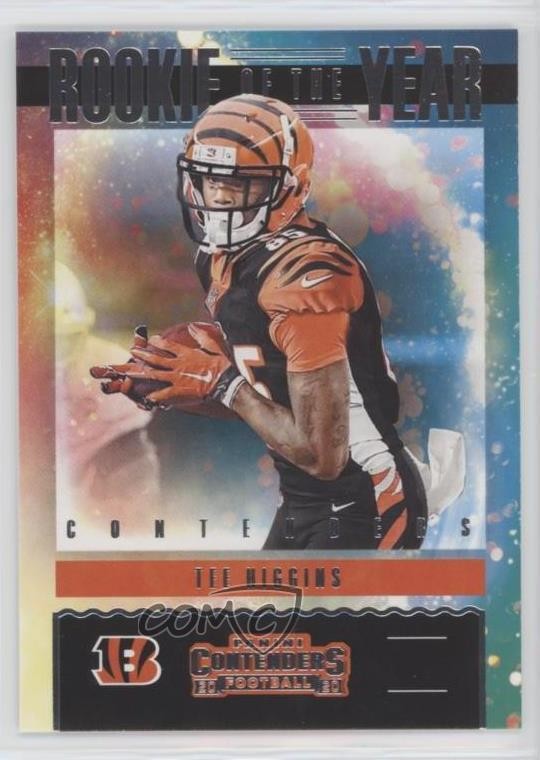 2020 Panini Contenders Rookie of the Year Contenders Tee Higgins #RY-THI 0xe0