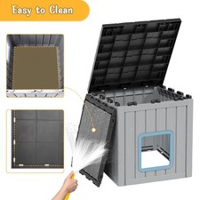 Outdoor Cat House Weatherproof Shelter Feral Cats Kittens Durable Insulated
