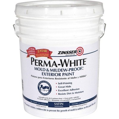 ZINSSER 02700 Interior Paint,White,Satin Finish 54GD79