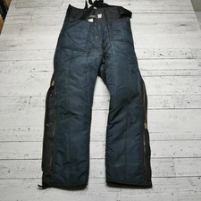 RefrigiWear Bib Overalls Mens Navy Insulated Quilted Full Side Zip Made in USA