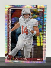 2025 Topps Chrome #2 Michael Wilson Silver Pulsar Refractor Arizona Cardinals
