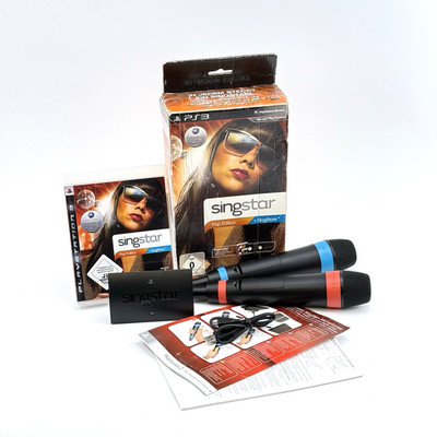 SingStar PS3 Set 2 Mikrofone | USB Adapter Spiel Pop Edition Karaoke Party OVP