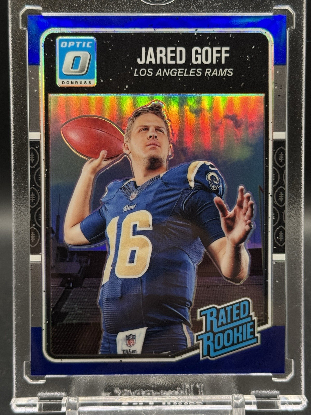 Jared GOFF 2016 Panini DONRUSS Optic BLUE PRIZM Rookie /149 RC #172 Color Match