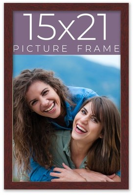 15x21 Frame Brown Solid Wood Picture Frame Width 0.75 Inches | Interior Frame De