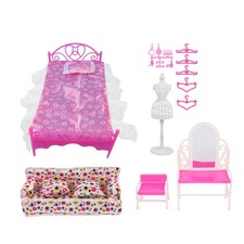  Mini Furniture House Decor Bedroom Makeup Tables Dollhouse Dressing