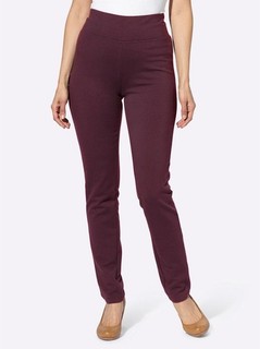 Damen Sweatleggings Schmal Dehnbund Stretch burgund Gr. 54 NEU