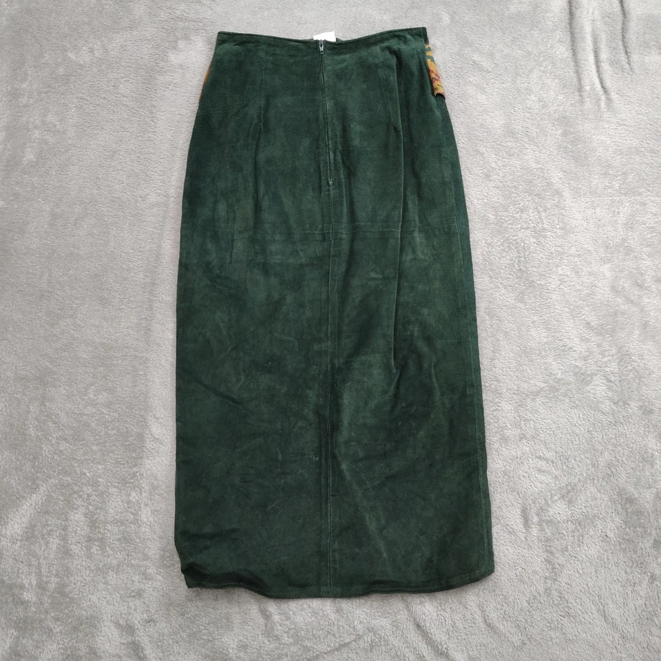 De Colección Phoenix EE. UU. Falda Frontera 5/6 Azteca Gamuza Envoltura Cinturón Flecos Lápiz Cremallera Foto 2 de 4