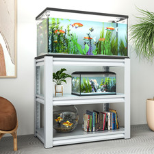 20-30 Gallon Fish Tank Stand - Metal Aquarium Stand, 34 W X 18 D X 31H Adjustabl