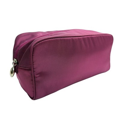 Rochas Paris Vintage Cosmetic Bag Pouch Plum Magenta Toiletry Travel Makeup Case