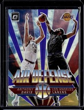 Anthony Davis 2021-22 Donruss Optic #2 Air Defense Purple Los Angeles Lakers