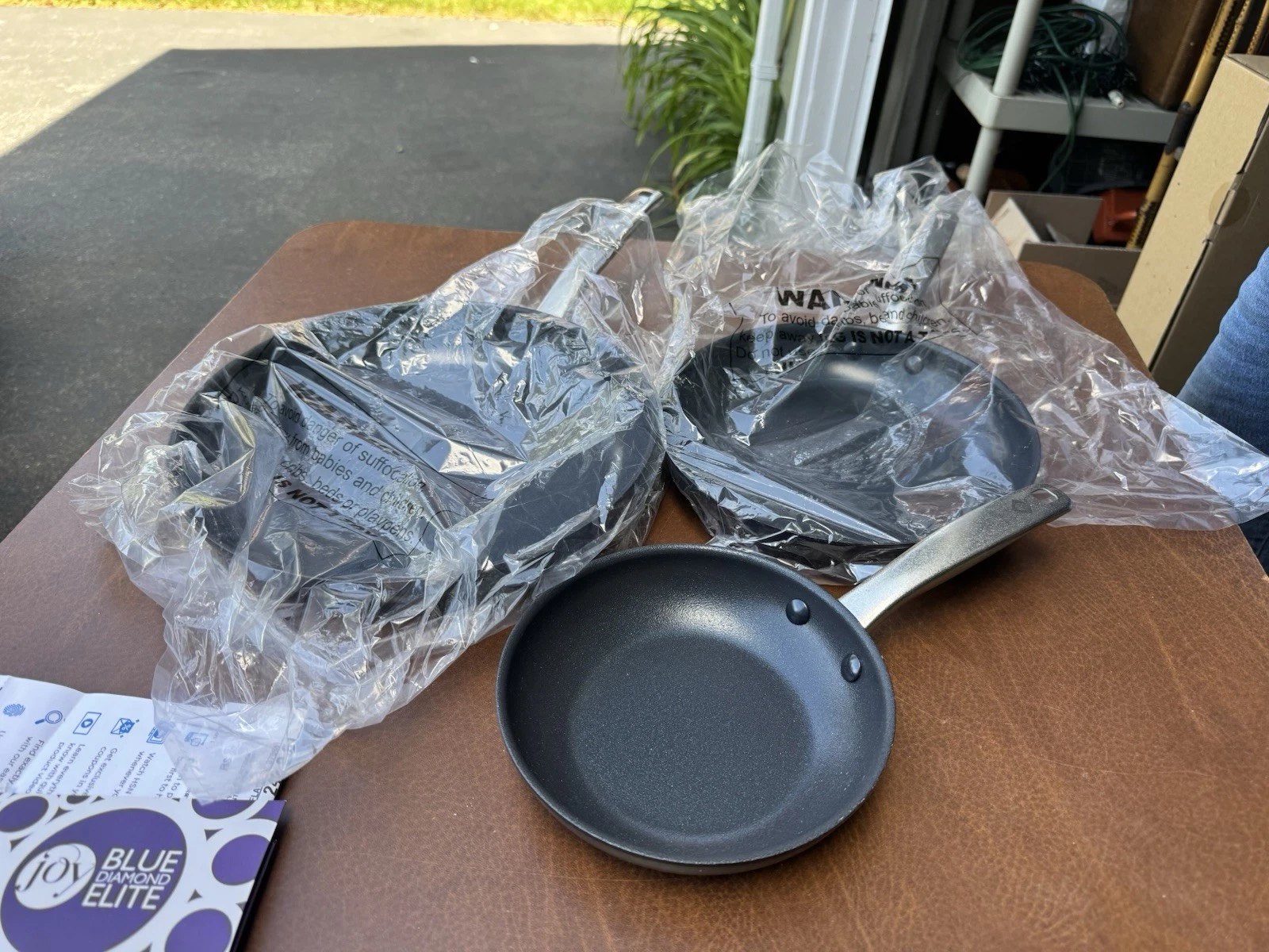 Blue Diamond Cookware Hard Anodized Ceramic Nonstick, 7.5”, 10”, 12” Frying Pans