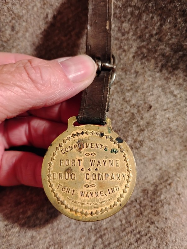 Ft Wayne Drug Company Medallion with Leather