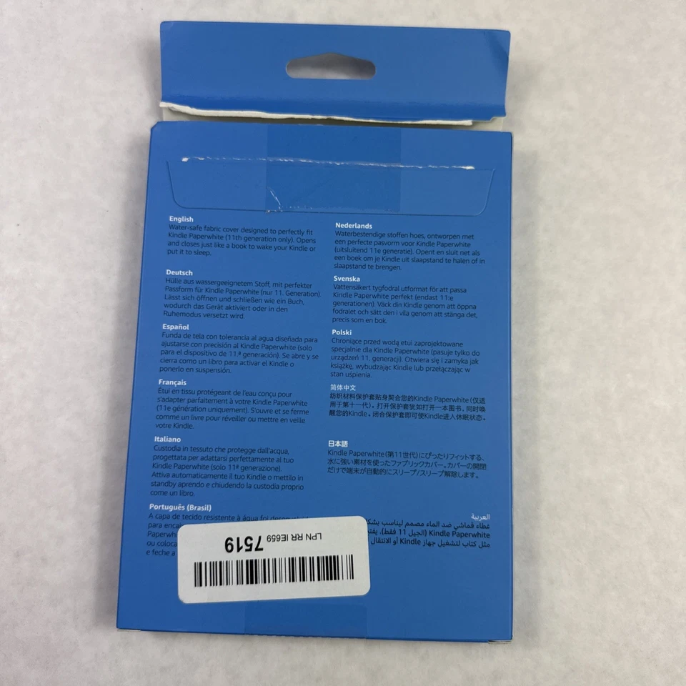Kindle Paperwhite Cover 11th Generation Black/Gray Water Safe Fabric Open Box - Image 4 of 4