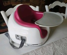 Pink Bumbo Baby Infant Toddler Seat Adjustable Height Straps Detachable Tray