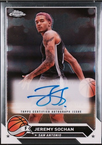 2025-26 Topps Chrome Yellow RayWave Refractor #239 Jeremy Sochan