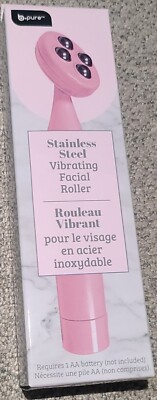 B.Pure Stainless Steel Vibrating Facial Roller. Provides Soothing Facial Massage