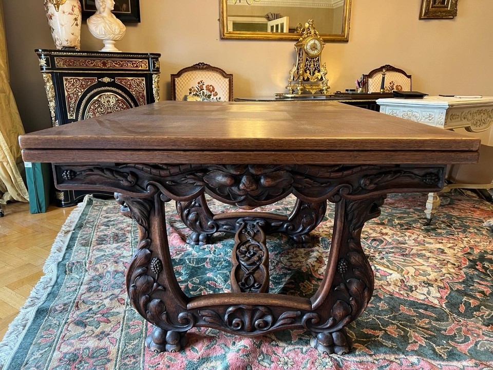 antique oak refectory dining table eBay
