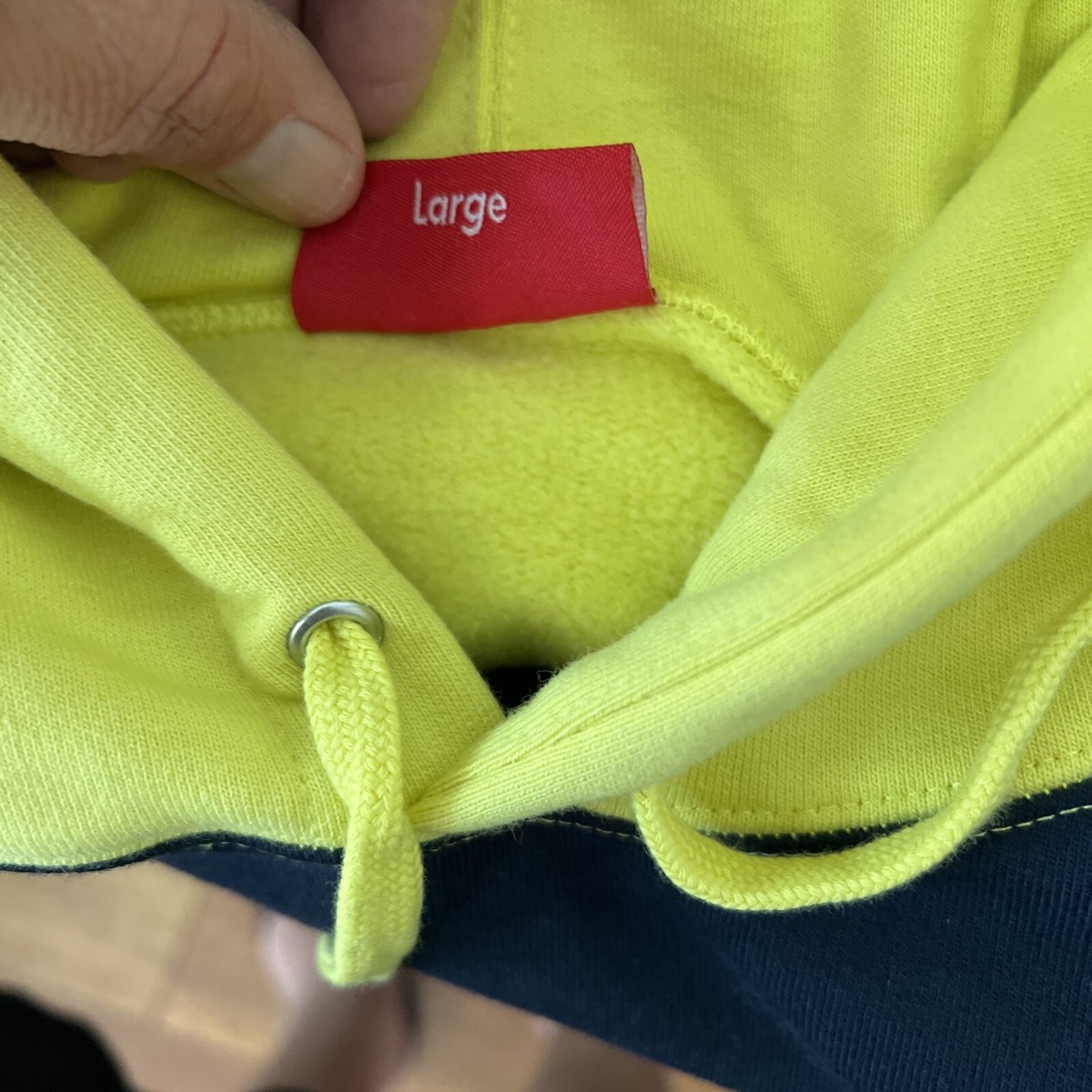 Supreme SS18 Diagonal Hooded Sweatshirt レモンイエロー Supreme SS18 Diagonal Hooded Sweatshirt レモンイエロー
