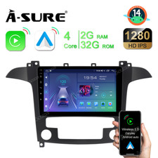 Android 14 2+32GB Car Stereo Radio CarPlay Sat Nav GPS For Ford S-Max 2006-2014