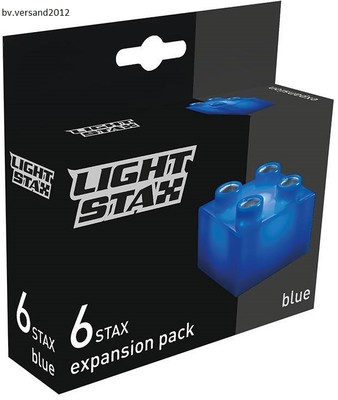 LIGHT STAX     Expansion Pack - 2x2 Blue, 6 LED Bausteine (DUPLO ), NEU & OVP
