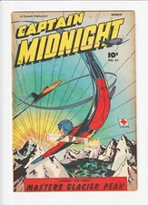 CAPTAIN MIDNIGHT  61 GOLDEN AGE GLACIER PEAK (PIECE OFF COVER)