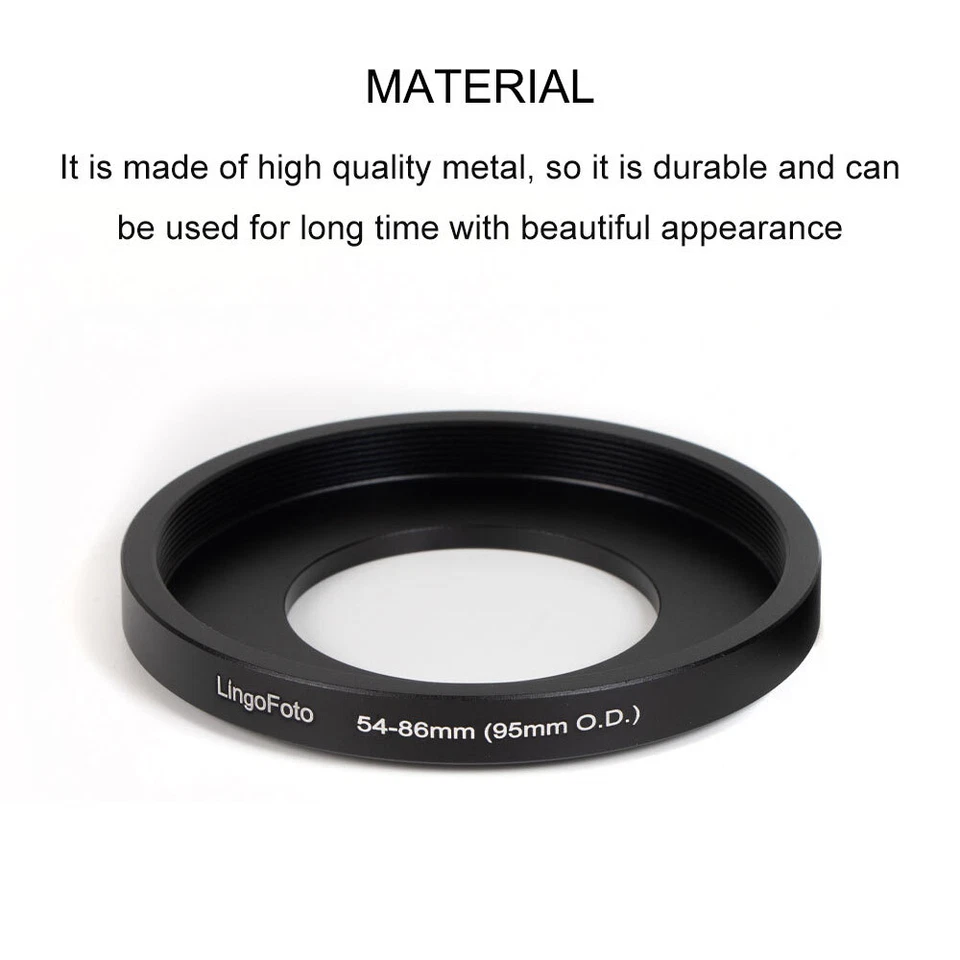 Adaptador de caja mate 46/49/52/55/58/62/67/72/77/82/86-86 mm anillo de paso para 95 mm OD Foto 3 de 4
