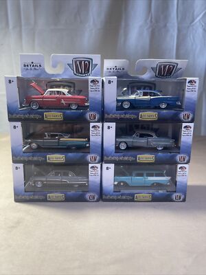 M2 MACHINES AUTO-THENTICS SET OF 6  Different R Cars w/DISPLAY BOX New