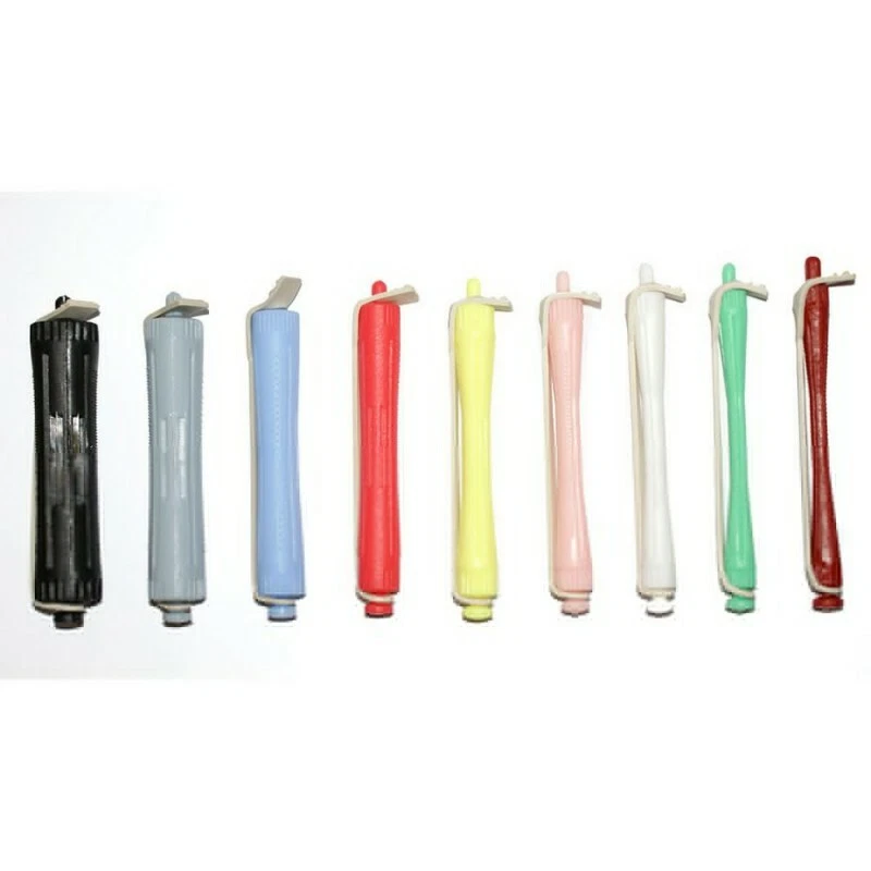 HAIRTOOLS X 12 PERMING RODS CURLING HAIRDRESSING - 4MM-16MM 9 COLOURS HAIR SALON
