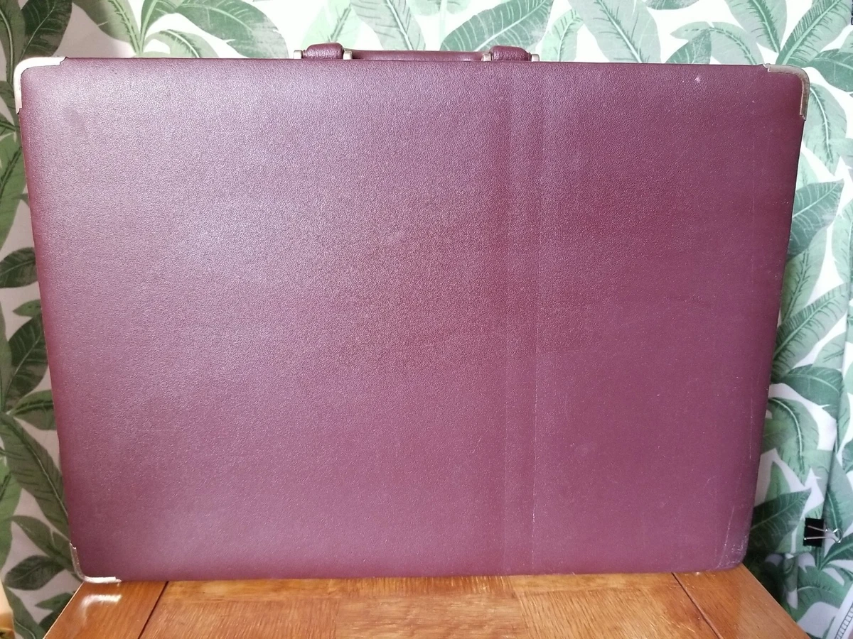 Vintage Amiet Briefcase Brown Leather 18” Combination Lock Bags and