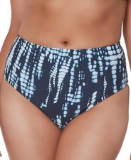 MSRP 44 Bar III Tie-Dyed High-Rise Bikini Bottoms Blue Size XS