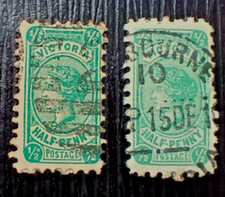 🔹 1901 -05 - AUSTRALIA - VICTORIA - 2 *HALFPENNY - WITH  POSTAGE - USED - GREEN