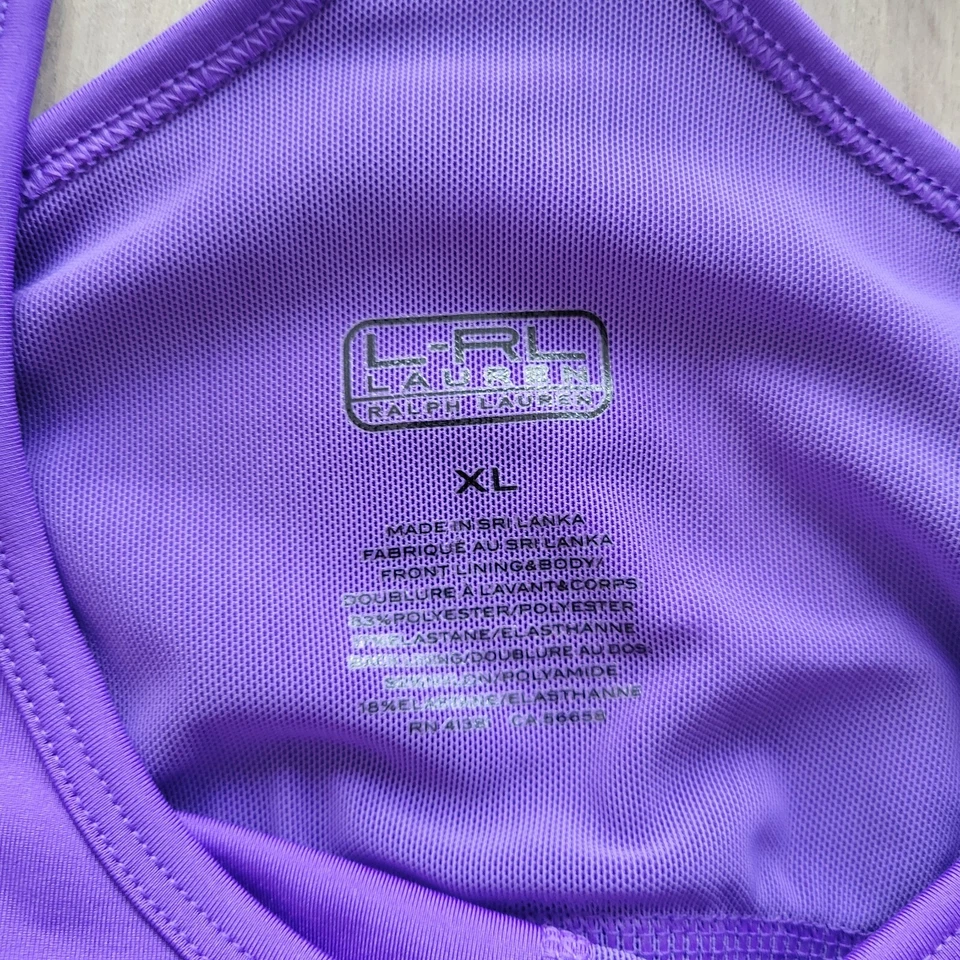 Camiseta sin mangas Ralph Lauren Active para mujer XL espalda de corredor atlética para correr púrpura Foto 4 de 4