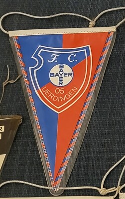 Old FC Bayer Uerdingen 05 Vintage Football Pennant Pennant Fanion