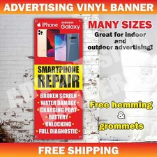 SMARTPHONE REPAIR Advertising Banner Vinyl Mesh Sign Broken Screen Phone Repair