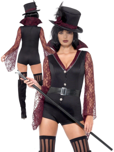 Fever Disfraz de Vampiro Mujer Halloween Vampira Disfraz XS-M - Imagen 1 de 5