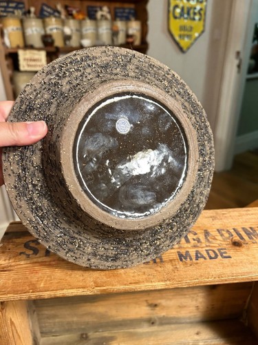 Vintage Mid Century Upsala Ekeby Swedish Studio Pottery Textured Dish – Retro! - Picture 6 of 8