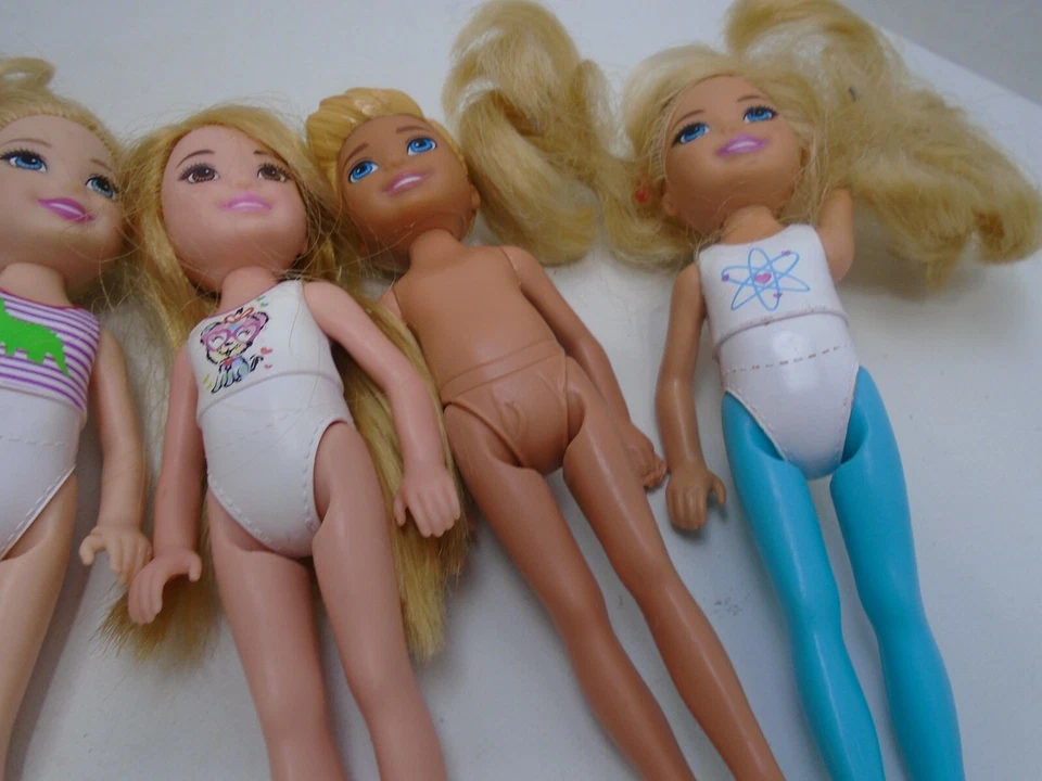 lote de 6 muñecas Kelly and Friends niño sirena desnudo y par zapatos 2014-2017 Foto 2 de 4