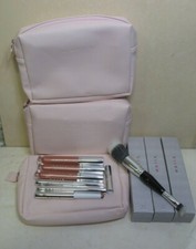 MALLY 3 PC COSMETICS SET W/ PINK BAG - LIPGLOSS, SHADOW, BRUSH LOT OF 3 